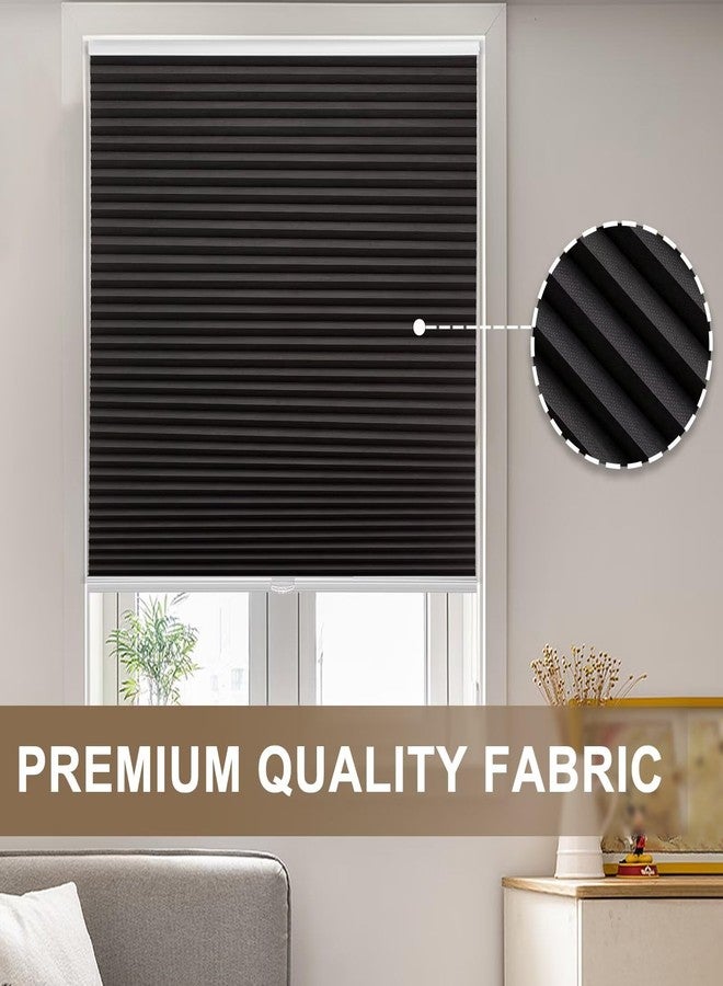 MYshade 1.5-Inch Cellular Cordless Blackout Shades,Thermal Insulating Noise Reducing Waterproof Blinds,Honeycomb Window Treatments for Indoor Light Control (Black-34.5" W x 72" H) - Image 5
